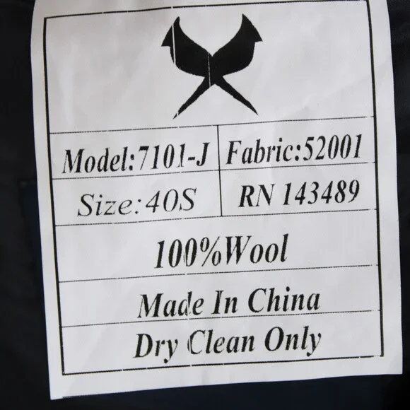 Cardinal of Canada NWT 100% Wool Sport Coat Size 40S US In Solid Navy Blue